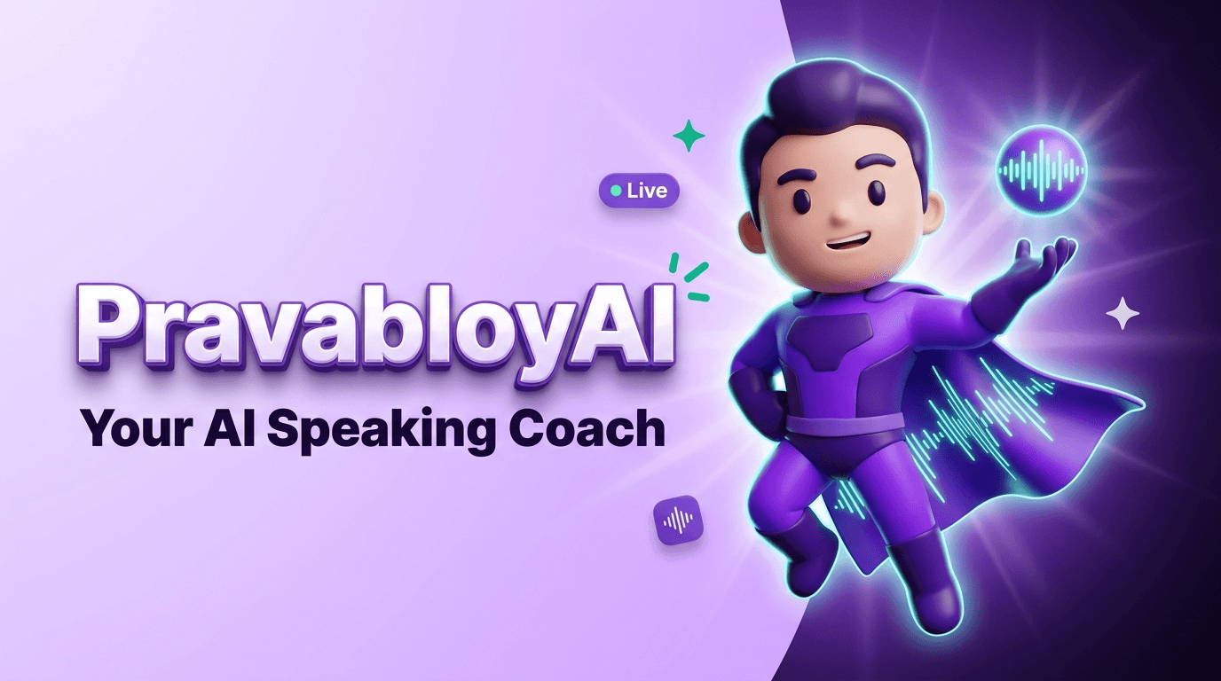 PravabloyAI - AI-Powered Voice Coach. Speak English confidently in just a